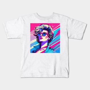 Vaporwave Diva 1980s Model Kids T-Shirt